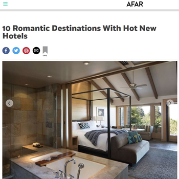 10 Romantic Destinations With Hot New Hotels