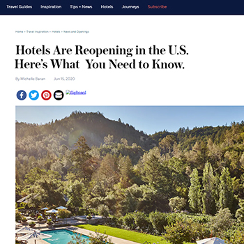 Hotels Are Reopening in the U.S. Here’s What You Need to Know.Title